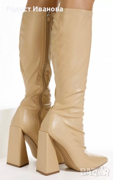 Дамски ботуши на ток, снимка 1