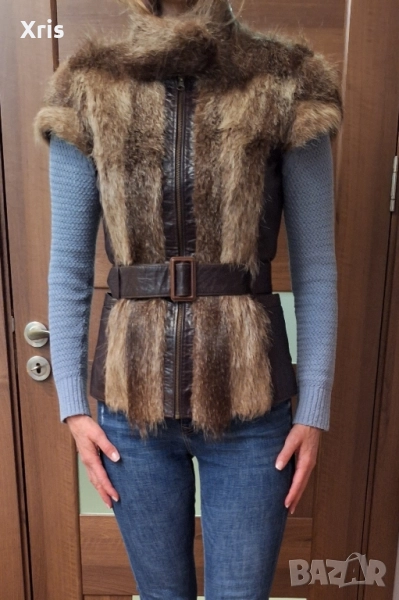 Кожен елек от нутрия, снимка 1