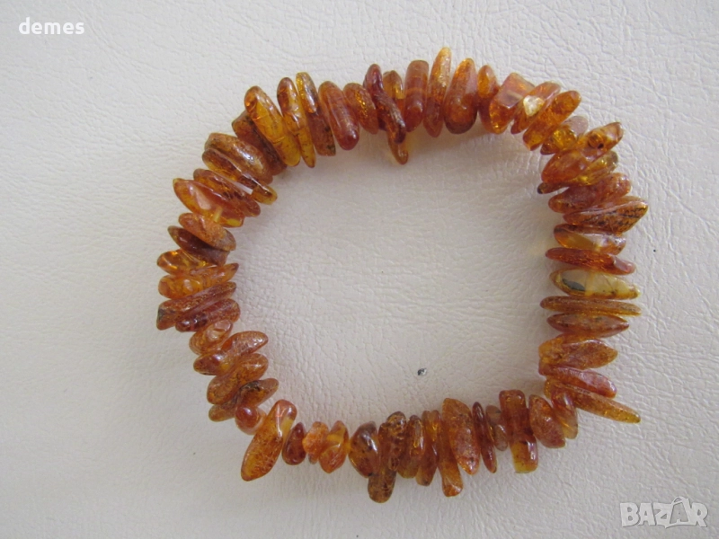 Гривна от суров балтийски кехлибар-чипс, снимка 1