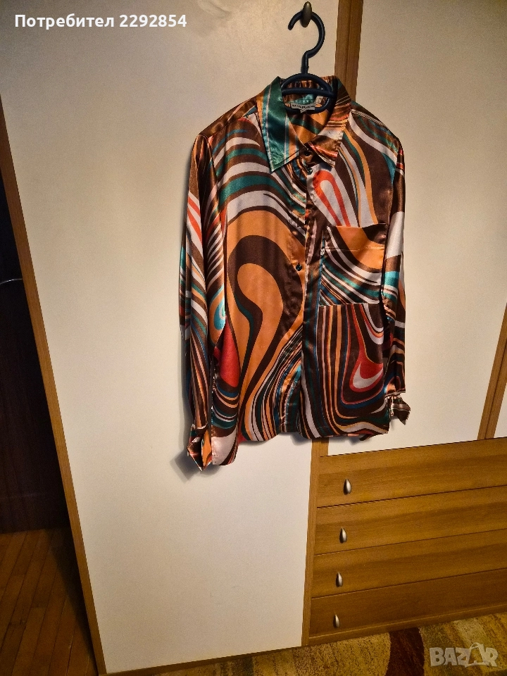 Бутикова риза от сатен , снимка 1