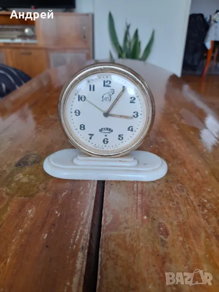 Стар настолен часовник,будилник Дружба #2, снимка 1