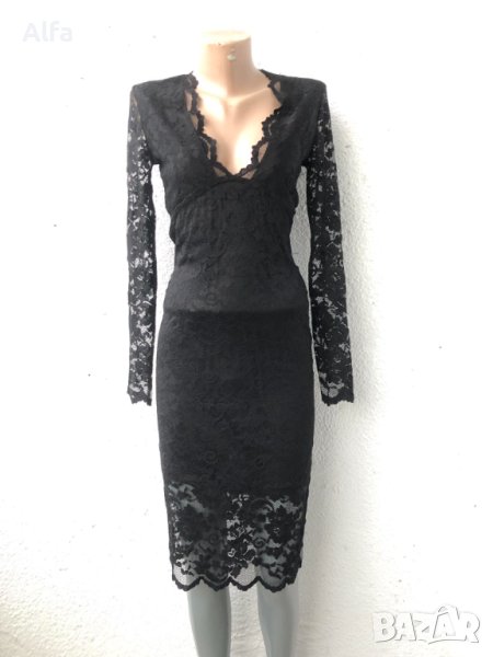 черна, дантелена рокля, снимка 1