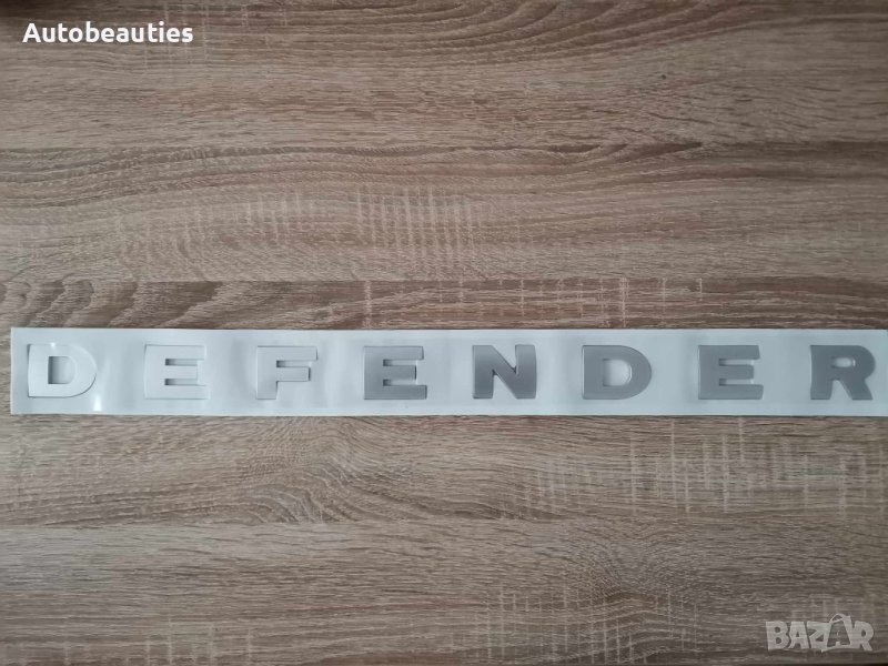 сребрист надпис емблема Ленд Роувър Дефендър Land Rover Defender, снимка 1