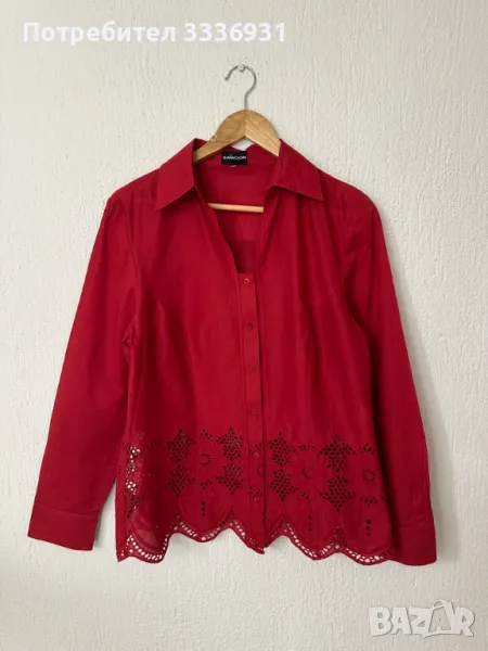 Нова червена риза с дантела Samoon, снимка 1