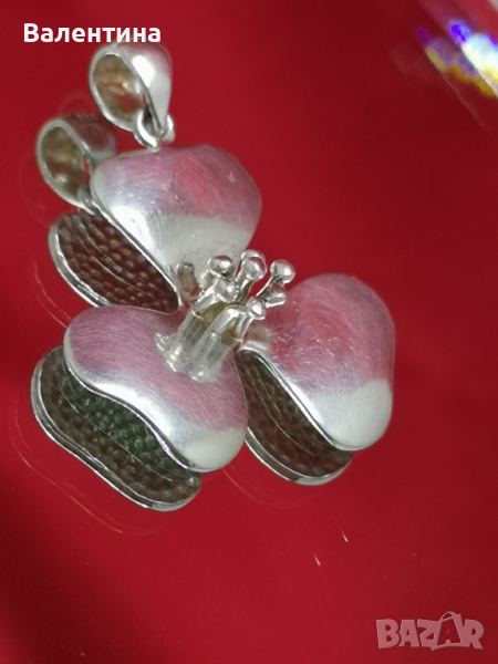925 сребърна висулка трилистно цвете, снимка 1