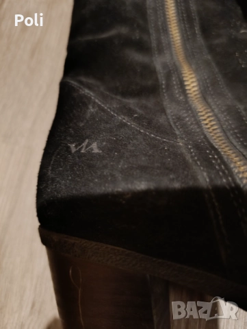 Боти естествен велур , снимка 2 - Дамски боти - 52345653