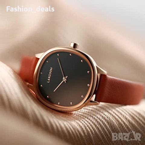 Нов Ретро Матиран Дамски часовник с кожена каишка/Подарък Жена Съпруга Майка, снимка 3 - Дамски - 41604652