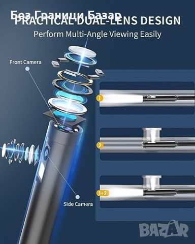 Нов Професионален Ендоскоп Камера 7 LED Водоустойчив Бороскоп, снимка 6 - Друга електроника - 44582236