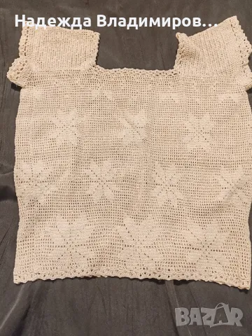 Блузка, плетена на една кука , снимка 3 - Други - 48579496