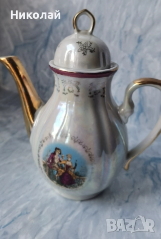 Стара Порцеланова Кана Чайник Япония Japan, снимка 6 - Антикварни и старинни предмети - 52311274