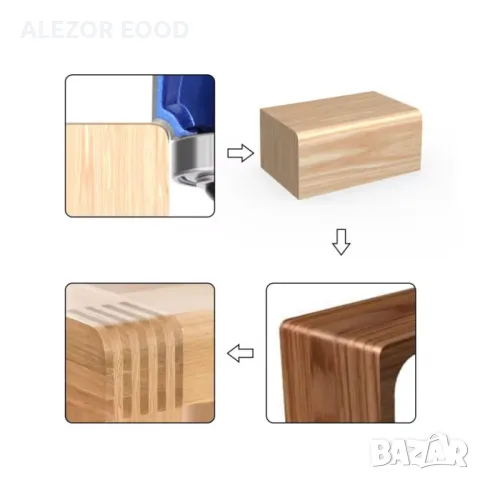 Фрезер за заобляне с долен лагер 8x22x8 R1mm, Захват 8mm, 4030, снимка 4 - Друго търговско оборудване - 47360502