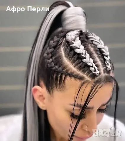 🌸Плитки с КАНЕКАЛОН🌸 боксьорски плитки опашки ариел къдрици екстеншъни бохо плитки 