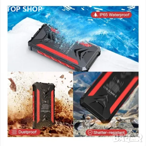 Външна батерия Solar Powerbank, 36000 mAh, снимка 2 - Друга електроника - 48735361