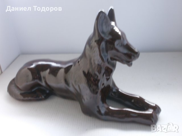 стара керамична фигура - куче, снимка 5 - Декорация за дома - 42642542