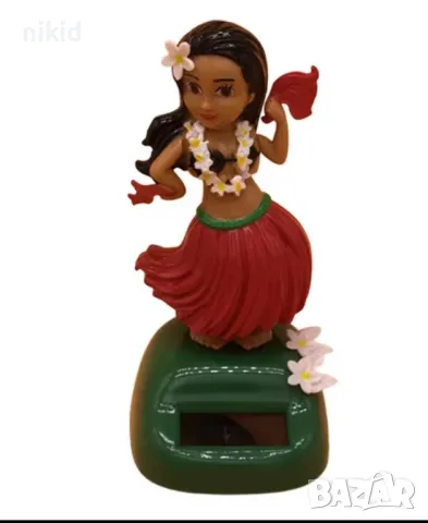 Момиче Хавайка Хавайско Тропическо парти Соларна танцуваща играчка фигурка украса торта сувенир кола, снимка 10 - Фигурки - 33853080