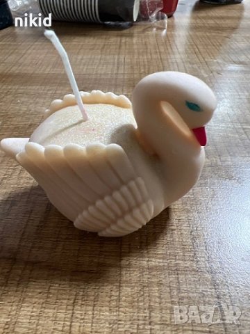 3D лебед с поставка за свещ свещник силиконов молд форма фондан смола гипс шоколад декор, снимка 5 - Форми - 42365058