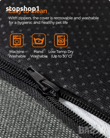 Легло за кучета Feandrea, легло за домашни любимци с ленен вид, разтегателен диван за кучета с повди, снимка 4 - За кучета - 53771507