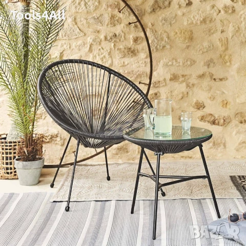 Градински Комплект „Савана“ – 2 Кресла и Маса, снимка 4 - Градински мебели, декорация  - 50923669