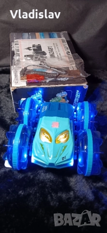 Амфибийна кола с дистанционно управление с LED светлина, 4WD водоустойчива, снимка 2 - Коли, камиони, мотори, писти - 52435284