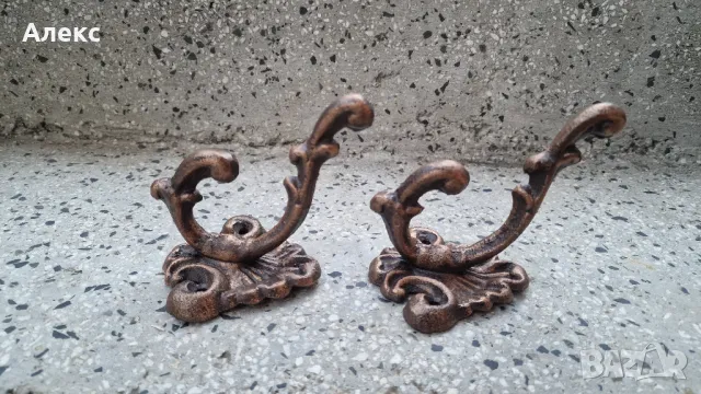 Масивни барокови закачалки– Чугун, снимка 2 - Закачалки - 47345617