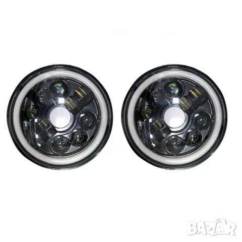 Комплект 7-инчови LED фарове 50 W с мигач