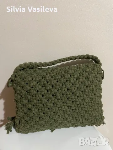 Handmade чанта от макраме, снимка 2 - Чанти - 47609463