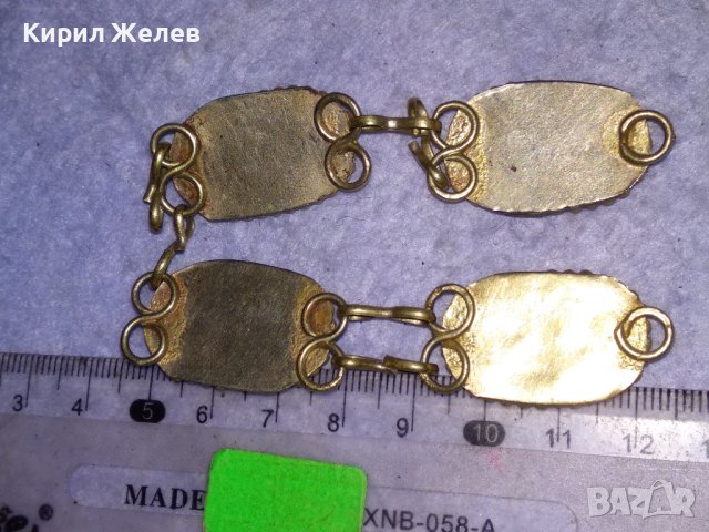 СТАРА ОСМАНСКА ПОСРЕБРЕНА БРОНЗОВА ЕТНО ГРИВНА с ШЛИФОВАН КРАЛСКИ СЕДЕФ ЛИПСВА ЗАКОПЧАЛКАТА! 38454, снимка 10 - Антикварни и старинни предмети - 41396037
