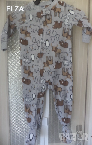 Памучни и поларени пижамки за 18 месеца, снимка 6 - Бебешки пижами - 51642137