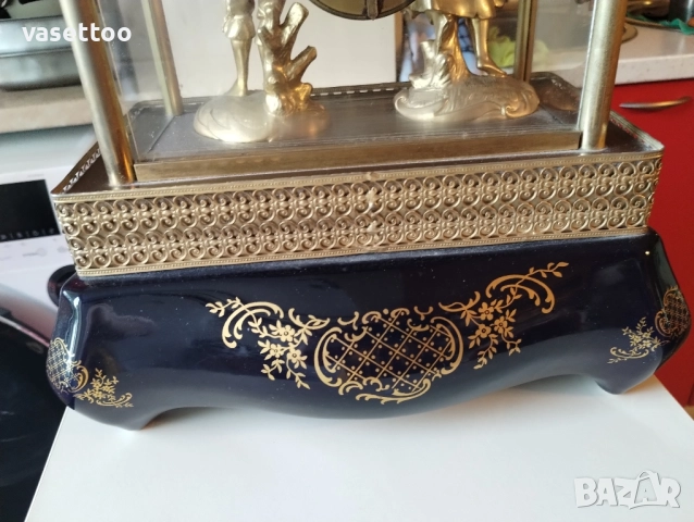 Порцеланов часовник Лимож, снимка 3 - Антикварни и старинни предмети - 51553582