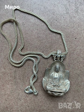 БУДА ЛОТУС  МЕДАЛЬОН ГЕРДАН КОЛИЕ АЗИЯ АМУЛЕТ ТАЛИСМАН , снимка 3 - Антикварни и старинни предмети - 41866801