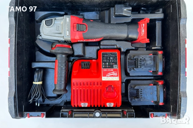 Milwaukee M18 CAG125X - Безчетков ъглошлайф 2x18V 5.0Ah перфектен!, снимка 2 - Ъглошлайфи - 52971205