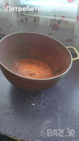 Голяма стара медна купа, снимка 6 - Антикварни и старинни предмети - 51082587
