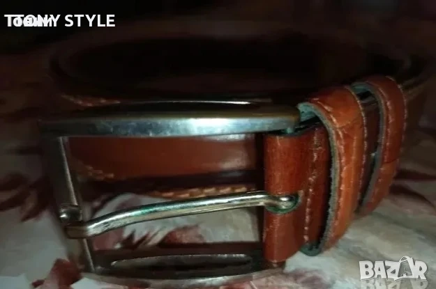 Мъжки Кафяв Колан Изцяло от Естествена Кожа 115см.