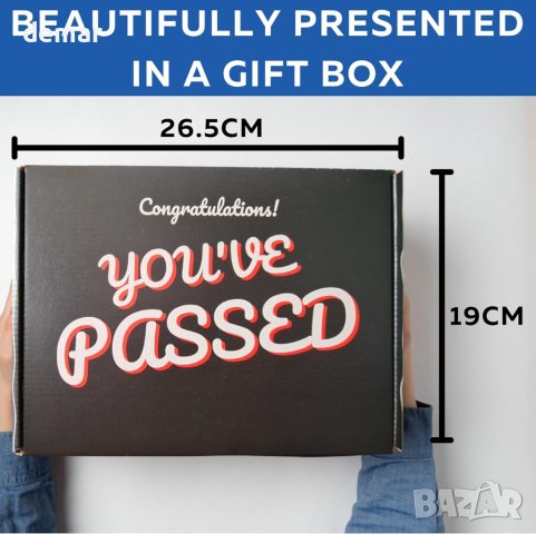 llanochslif Подарък с поздравления за нов шофьор, комплект, съдържащ 9 артикула за кола, снимка 2 - Аксесоари и консумативи - 44207409