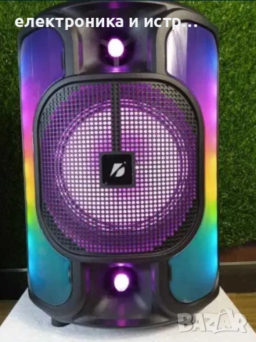 Караоке Тонколона KTS-1766 , 8 Инча , Цветомузика , ДУ , Микрофон , снимка 2 - Тонколони - 53258016