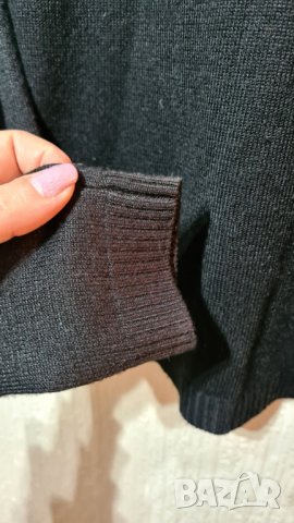 Черен пуловер с поло яка, снимка 6 - Блузи с дълъг ръкав и пуловери - 40888646
