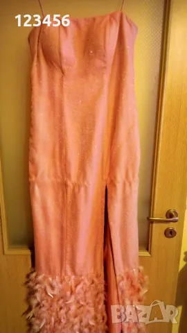Официална дълга рокля, цвят корал, снимка 2 - Рокли - 49135119
