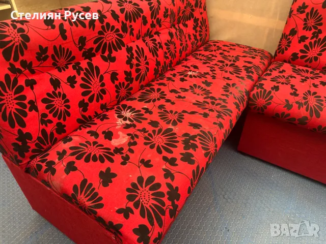 0177   Диван / канапе 120 и 65см  -цена  , снимка 3 - Дивани и мека мебел - 48589750