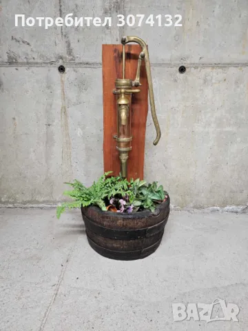 Ретро помпа от месинг (функционираща), снимка 3 - Антикварни и старинни предмети - 48071072