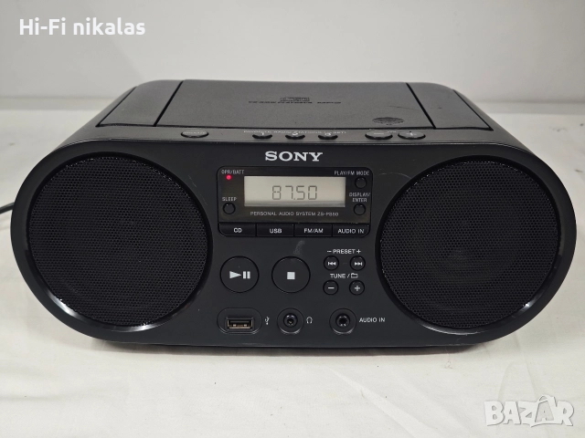 FM радио касетофон USB плейър CD плейър SONY ZS-PS50, снимка 2 - Радиокасетофони, транзистори - 52710022