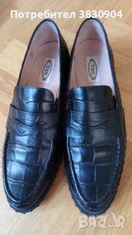 Мокасини Tod's, кожа, черни, 38,5, снимка 7 - Други - 42058834