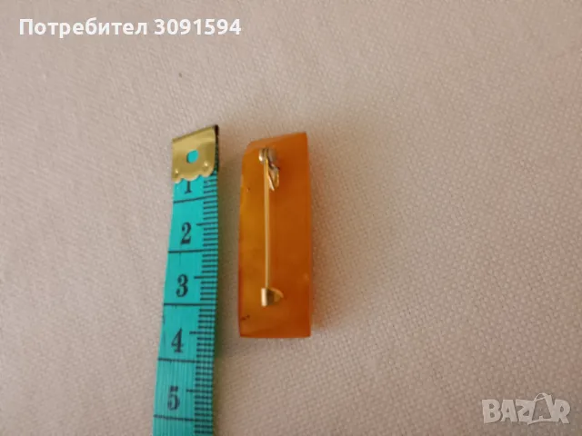 Стара позлатена руска брошка с кехлибар, снимка 11 - Антикварни и старинни предмети - 48691329