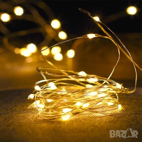 Декоративен сноп от 200 LED светлини , снимка 6 - Лед осветление - 52086462