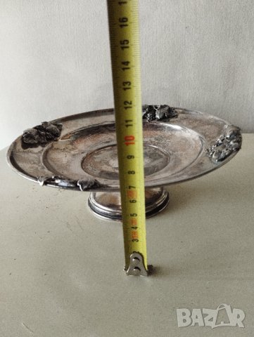 посребрена метална купа арт деко, снимка 2 - Други ценни предмети - 41575243