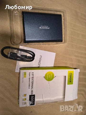 Maxone 500GB- Ултратънък USB 3.0 преносим външен твърд диск за PC, Mac, лаптоп, PS4, Xbox One -  , снимка 2 - Твърди дискове - 51379261