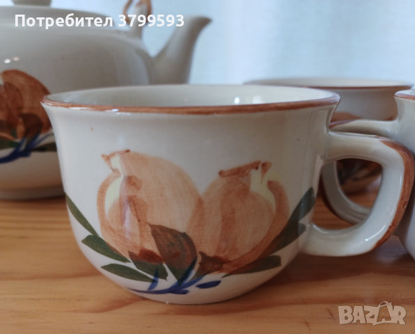 Китайски чайник с 4 чашки от 70г , снимка 4 - Сервизи - 44744722