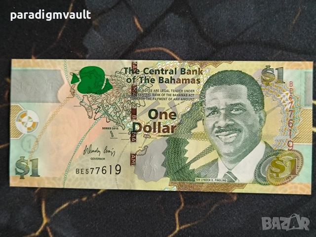 Банкнота - Бахами - 1 долар UNC | 2015г.