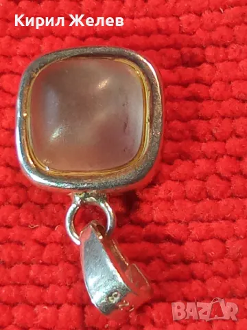 АР ДЕКО СТИЛ СКЪПОЦЕНЕН СРЕБЪРЕН ПЕНДАНТ СРЕБРО 925 с ШЛИФОВАН ЛУНЕН КАМЪК РЪЧНА ИЗРАБОТКА 49777, снимка 11 - Колиета, медальони, синджири - 49682445
