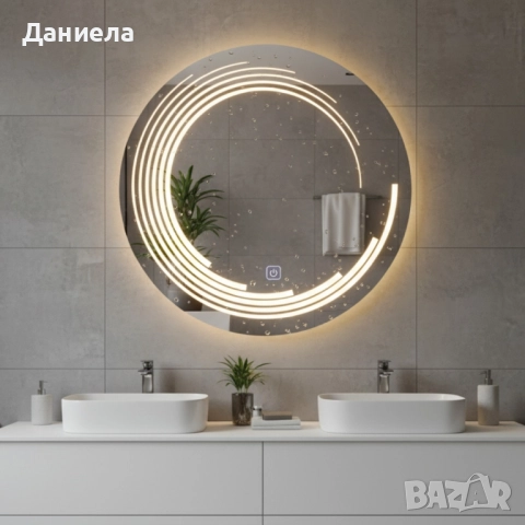 Светещо LED огледало с анти-мъгла и тъч управление