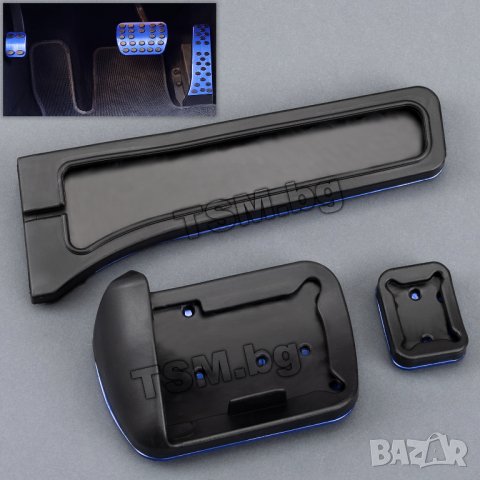 СПОРТНИ АЛУМИНИЕВИ AMG TUNING СИНИ ПЕДАЛИ за MERCEDES C W204 W205 W212 W213 GLK GLC GLE GLS МЕРЦЕДЕС, снимка 3 - Аксесоари и консумативи - 39672673